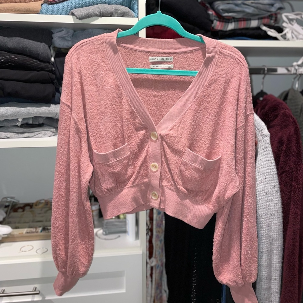 Pink Button Up Cardigan from Urban Outfitters